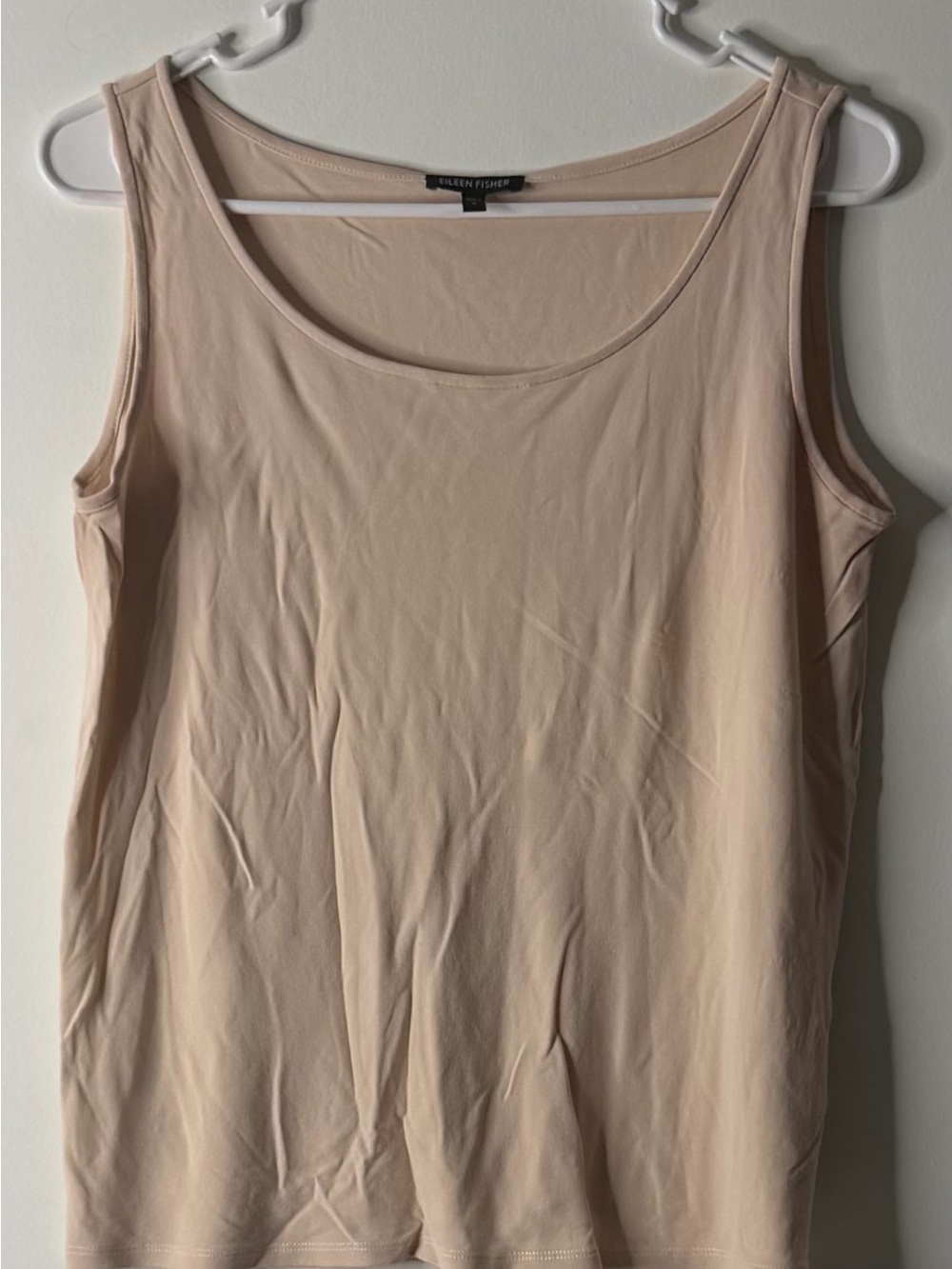 Eileen Fisher Light Nude Scoop Neck Tank